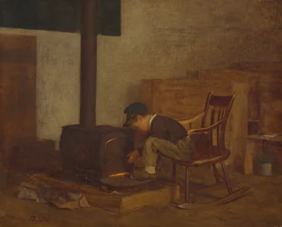 The Early Scholar, ca. 1865 (olie på akademipapir på lærred)