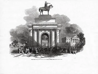 The Great Wellington Statue, som den ville se ud fra Constitution Hill, offentliggjort i 