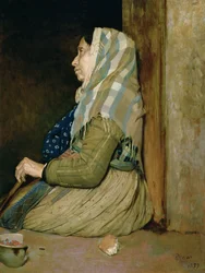 En romersk tiggerkvinde, 1857
