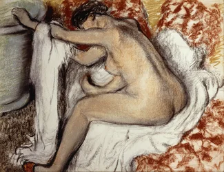 Efter Badet, Kvinde Tørring; Efter badet, kvinde tørrer sig, c.1884