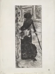 I Louvre: La Peinture (Mary Cassatt), ca. 1879-80 (ætsning og akvatint)