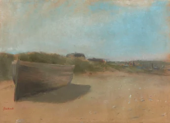 Båd på stranden, ca. 1869