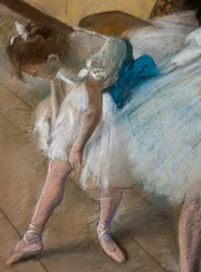 Danseeksamen (detaljer). 1880. Pastel på papir.