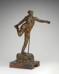 Danser holder sin højre fod i sin højre hånd, muligvis 19001911.