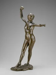 Danser klar til at danse, højre fod frem, modelleret 1882-95 cast 191921.