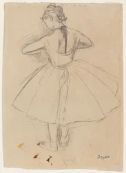 Danser stående, set bagfra; Stående danser, set bagfra, 1872-1873