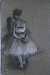 Danser stående med krydsede hænder bag ryggen, 1874