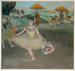 Danser på scenen (pastel og gouache på papir)