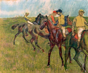 Heste med jockeyer, 1910