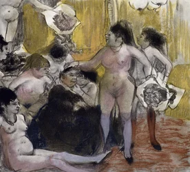 Illustration fra «La Maison Tellier» af Guy de Maupassant (1850-93), graveret af Maurice Potin, 1933