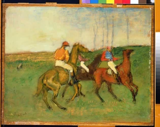 Jockeyer og væddeløbsheste, ca. 1890-95