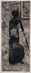 Mary Cassatt ved Louvre, The Paintings Gallery, 1879-80