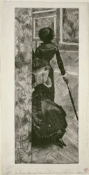 Mary Cassatt i Paintings Gallery på Louvre, 1879-80