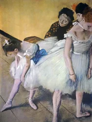 Maleri med titlen The Dancing Class af Edgar Degas