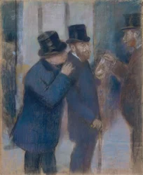 Portrætter på børsen, ca. 1878-79 (pastel på papir, stykket og lagt ned på lærred)