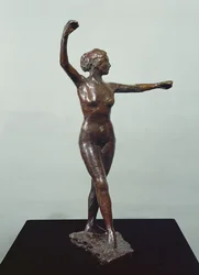 Forberedelse til dansen, højre fod foran (bronze)