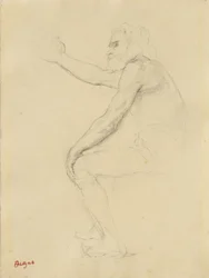 Siddende gammel mand, c.1862