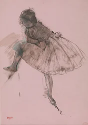 Studie af en balletdanser recto, To studier af dansere verso, ca. 1873.