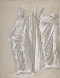 Studie af en draperet figur, 1857-58.