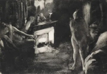 Bålet, ca. 1876-77.