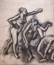 Tre nøgne danserinder. Omkring 1903.