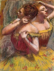 To dansere (pastel på papir)