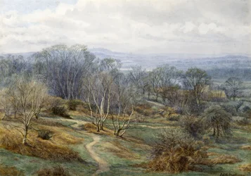 Hampstead Heath ser mod Harrow on the Hill, ca. 1880 (wc på papir)