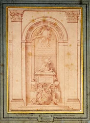 En undersøgelse til kardinal de Fleurys begravelsesmonument,