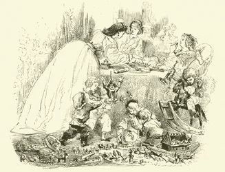 Scener af parisisk liv: børns nytårsdag (gravering)