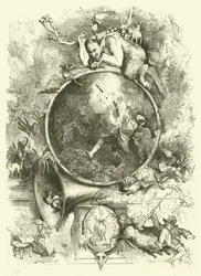 St Hubert, skytshelgen for jægere (gravering)