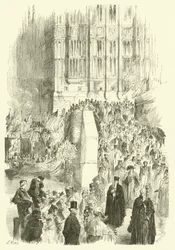 sværger i ceremoni af Lord Mayor of London (gravering)