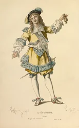 Kostume til rollen som Lelie, ca. 1868 (kobberstik)