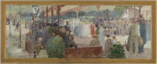 Skitse til forsamlingshuset i Maisons-Alfort: Hommage au mérite, mellem 1893 og 1895 (olie på lærred)