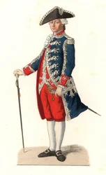 Charles Gravier, greve af Vergennes (1719-1787), i uniform som kaptajn for vagterne ved kongens dør, Frankrig