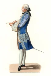 Charles Rosalie de Rohan Chabot (1740-1813), greve af Jarnac, efter et maleri fra 1777 af Olivier - Litografi fra en illustration af Edmond Lechevallier-Chevignard (1825-1902), fra "Costumes historiques des 16e"