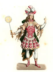 Ludvig XIV af Frankrig, solkongen (1638-1715), i dansekostume