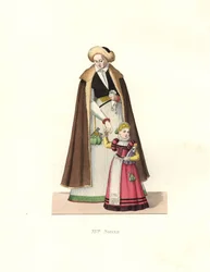 Kvinde fra Schlesien og pige