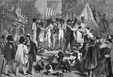 En slaveauktion i Richmond, fra 