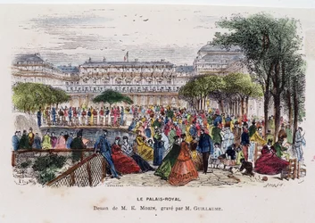 Det kongelige palads - tegning af Morin, omkring 1830