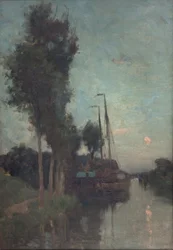Aften i Holland (olie på lærred)