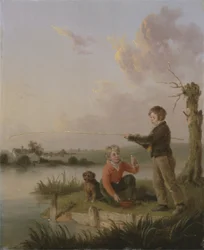 The Young Anglers (olie på panel)