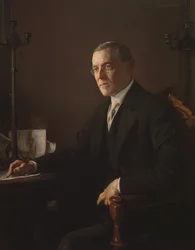 Woodrow Wilson (1856-1924) 1920-21 (olie på lærred)