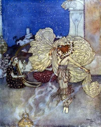 Prinsesse Salome, jødisk prinsesse. Illustration af Edmund (Edmond) Dulac (1882-1953)