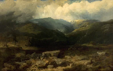 Deer stalking in the Highlands, a Quiet Shot, 1860