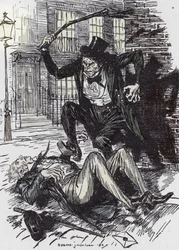 Mr. Hyde-morder Sir Danvers Carew, Illustration af Edmund Joseph Sullivan (1869-1933) til romanen L