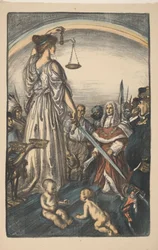 Personificering af retfærdighed Reign of Justice (original titel) Great War: Britain