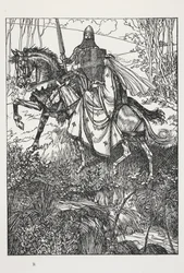 Sir Launcelot og dronning Guinevere, illustration fra 