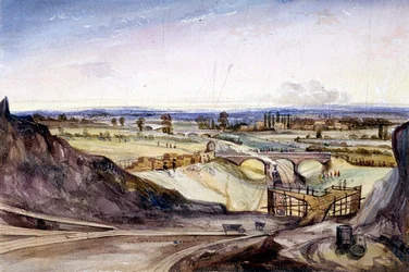 Generelt billede af Hampstead, London, 1837