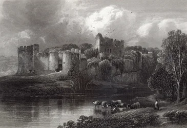 Chepstow Castle, graveret af R. Hinshelwood, trykt af Cassell und Company Ltd