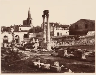 Theatre Romain a Arles (romersk teater i Arles),ca. 1855 (foto)